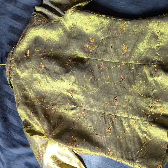 Green Vintage sequin jacket - Picture 4 of 8